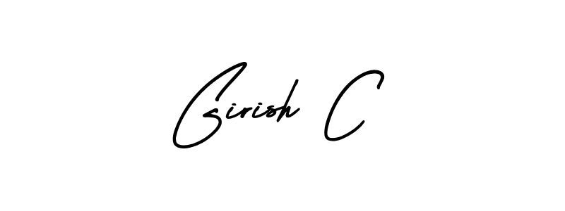 Girish C stylish signature style. Best Handwritten Sign (AmerikaSignatureDemo-Regular) for my name. Handwritten Signature Collection Ideas for my name Girish C. Girish C signature style 3 images and pictures png