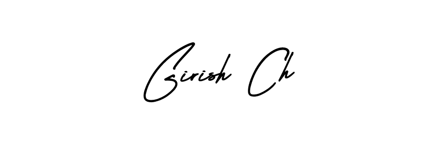 Similarly AmerikaSignatureDemo-Regular is the best handwritten signature design. Signature creator online .You can use it as an online autograph creator for name Girish Ch. Girish Ch signature style 3 images and pictures png