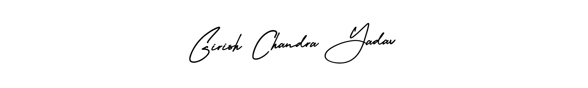 You should practise on your own different ways (AmerikaSignatureDemo-Regular) to write your name (Girish Chandra Yadav) in signature. don't let someone else do it for you. Girish Chandra Yadav signature style 3 images and pictures png