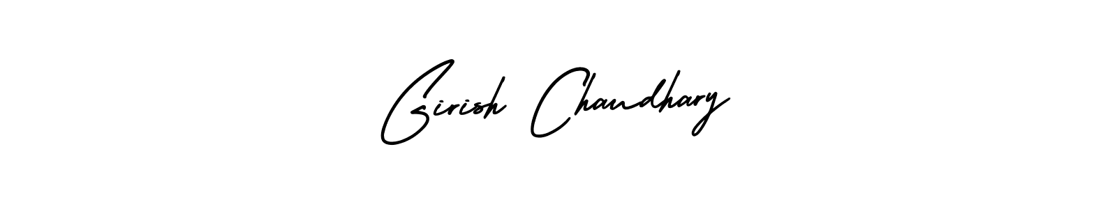 This is the best signature style for the Girish Chaudhary name. Also you like these signature font (AmerikaSignatureDemo-Regular). Mix name signature. Girish Chaudhary signature style 3 images and pictures png