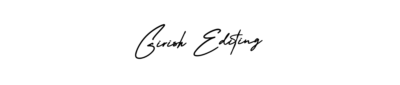 Similarly AmerikaSignatureDemo-Regular is the best handwritten signature design. Signature creator online .You can use it as an online autograph creator for name Girish Editing. Girish Editing signature style 3 images and pictures png