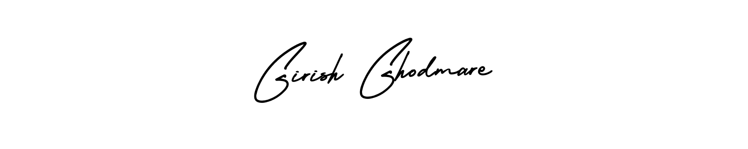The best way (AmerikaSignatureDemo-Regular) to make a short signature is to pick only two or three words in your name. The name Girish Ghodmare include a total of six letters. For converting this name. Girish Ghodmare signature style 3 images and pictures png