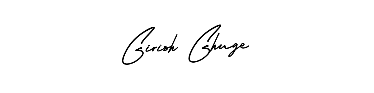 The best way (AmerikaSignatureDemo-Regular) to make a short signature is to pick only two or three words in your name. The name Girish Ghuge include a total of six letters. For converting this name. Girish Ghuge signature style 3 images and pictures png