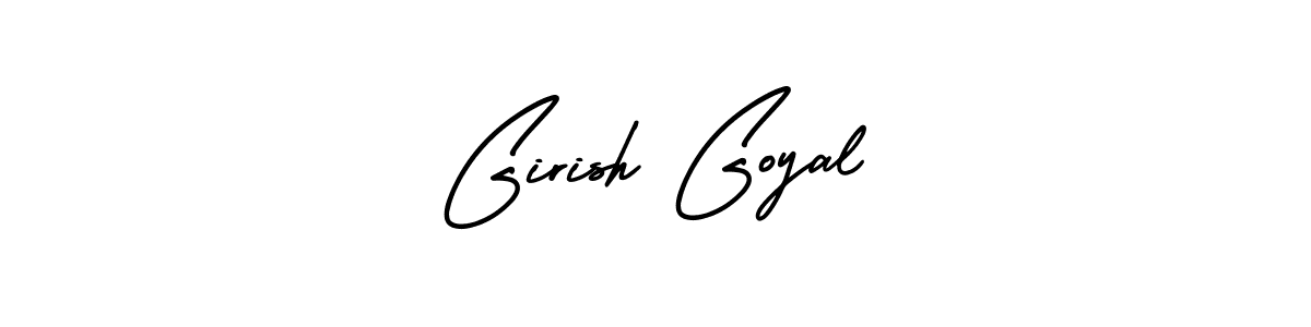 How to make Girish Goyal name signature. Use AmerikaSignatureDemo-Regular style for creating short signs online. This is the latest handwritten sign. Girish Goyal signature style 3 images and pictures png