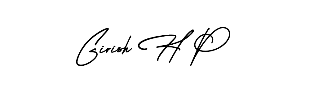 if you are searching for the best signature style for your name Girish H P. so please give up your signature search. here we have designed multiple signature styles  using AmerikaSignatureDemo-Regular. Girish H P signature style 3 images and pictures png