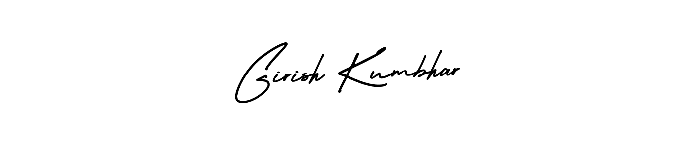 How to make Girish Kumbhar name signature. Use AmerikaSignatureDemo-Regular style for creating short signs online. This is the latest handwritten sign. Girish Kumbhar signature style 3 images and pictures png