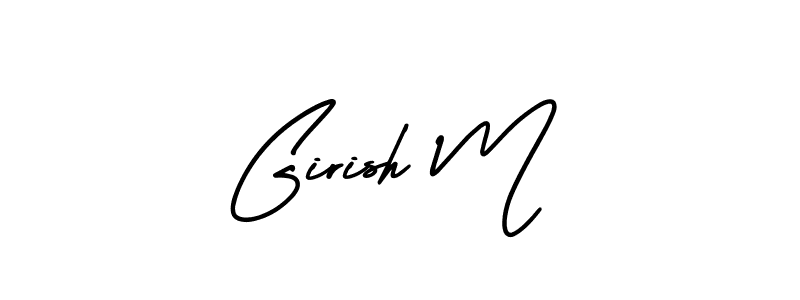 Best and Professional Signature Style for Girish M. AmerikaSignatureDemo-Regular Best Signature Style Collection. Girish M signature style 3 images and pictures png