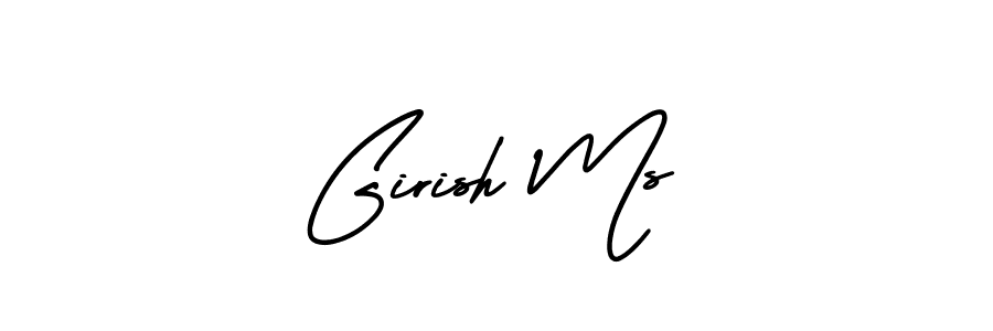 Design your own signature with our free online signature maker. With this signature software, you can create a handwritten (AmerikaSignatureDemo-Regular) signature for name Girish Ms. Girish Ms signature style 3 images and pictures png