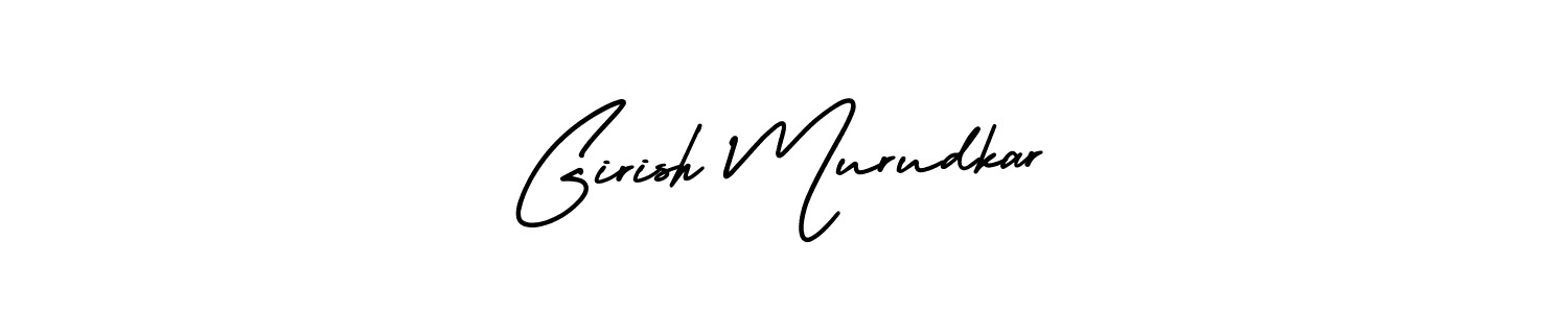 You should practise on your own different ways (AmerikaSignatureDemo-Regular) to write your name (Girish Murudkar) in signature. don't let someone else do it for you. Girish Murudkar signature style 3 images and pictures png