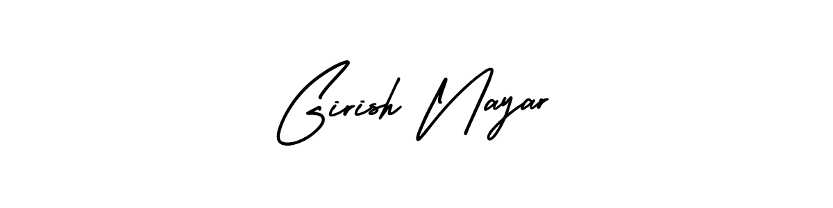 How to make Girish Nayar name signature. Use AmerikaSignatureDemo-Regular style for creating short signs online. This is the latest handwritten sign. Girish Nayar signature style 3 images and pictures png