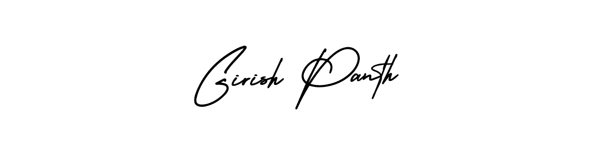 Girish Panth stylish signature style. Best Handwritten Sign (AmerikaSignatureDemo-Regular) for my name. Handwritten Signature Collection Ideas for my name Girish Panth. Girish Panth signature style 3 images and pictures png