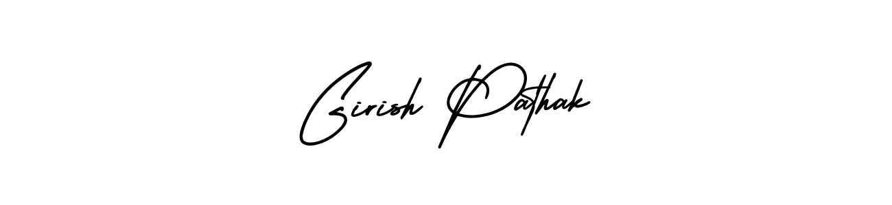 Make a short Girish Pathak signature style. Manage your documents anywhere anytime using AmerikaSignatureDemo-Regular. Create and add eSignatures, submit forms, share and send files easily. Girish Pathak signature style 3 images and pictures png