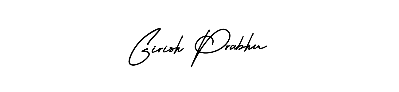 You should practise on your own different ways (AmerikaSignatureDemo-Regular) to write your name (Girish Prabhu) in signature. don't let someone else do it for you. Girish Prabhu signature style 3 images and pictures png