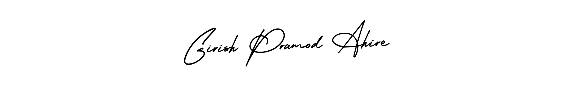 Create a beautiful signature design for name Girish Pramod Ahire. With this signature (AmerikaSignatureDemo-Regular) fonts, you can make a handwritten signature for free. Girish Pramod Ahire signature style 3 images and pictures png