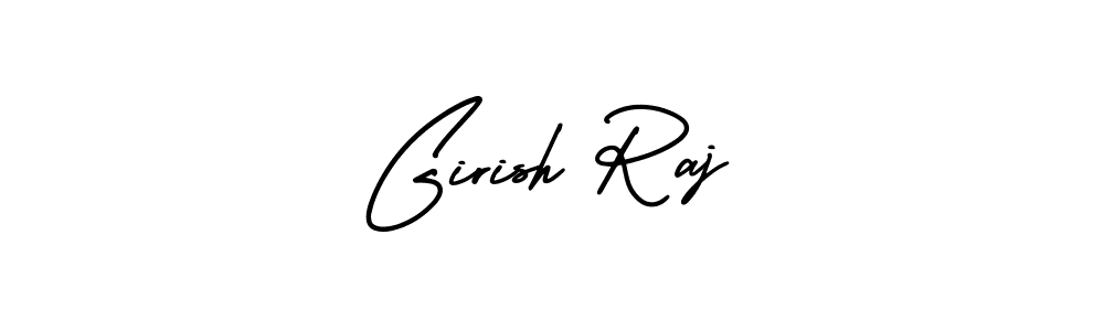 Use a signature maker to create a handwritten signature online. With this signature software, you can design (AmerikaSignatureDemo-Regular) your own signature for name Girish Raj. Girish Raj signature style 3 images and pictures png