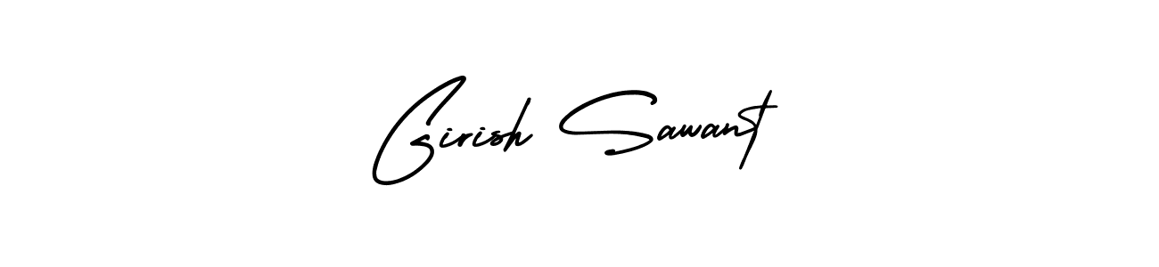 This is the best signature style for the Girish Sawant name. Also you like these signature font (AmerikaSignatureDemo-Regular). Mix name signature. Girish Sawant signature style 3 images and pictures png