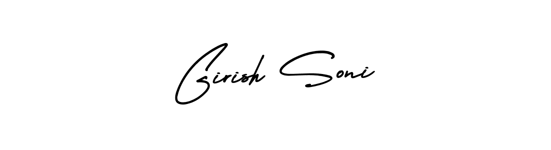 The best way (AmerikaSignatureDemo-Regular) to make a short signature is to pick only two or three words in your name. The name Girish Soni include a total of six letters. For converting this name. Girish Soni signature style 3 images and pictures png