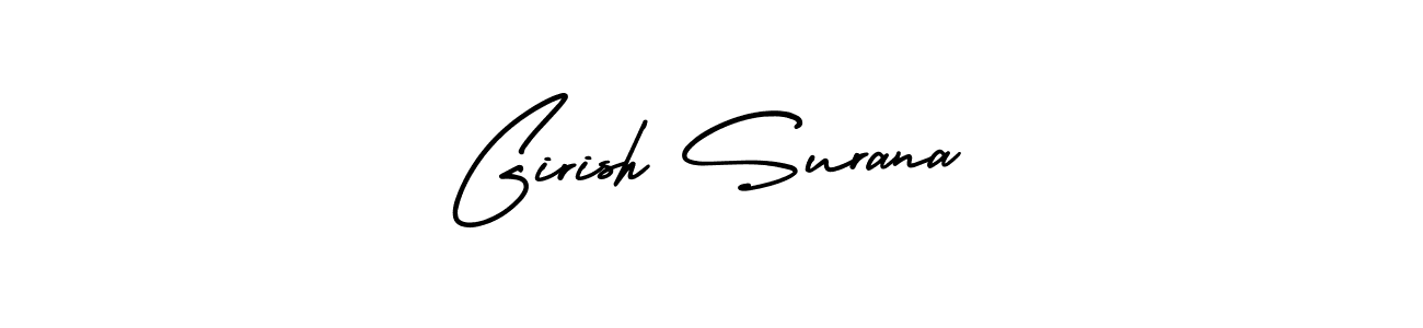 How to Draw Girish Surana signature style? AmerikaSignatureDemo-Regular is a latest design signature styles for name Girish Surana. Girish Surana signature style 3 images and pictures png