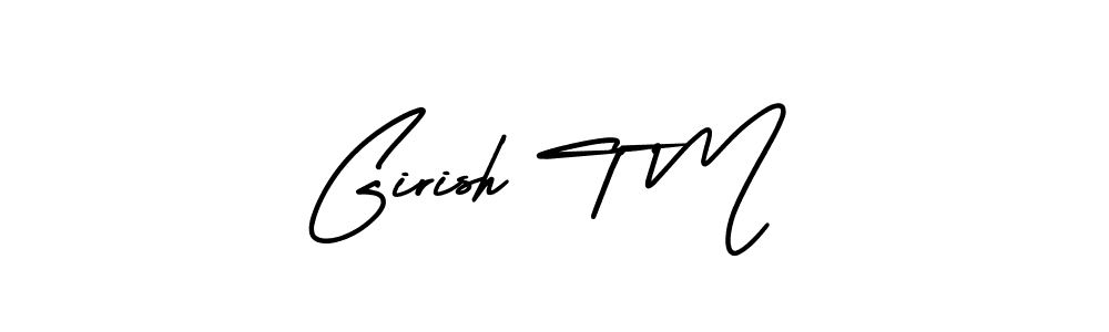 This is the best signature style for the Girish T M name. Also you like these signature font (AmerikaSignatureDemo-Regular). Mix name signature. Girish T M signature style 3 images and pictures png