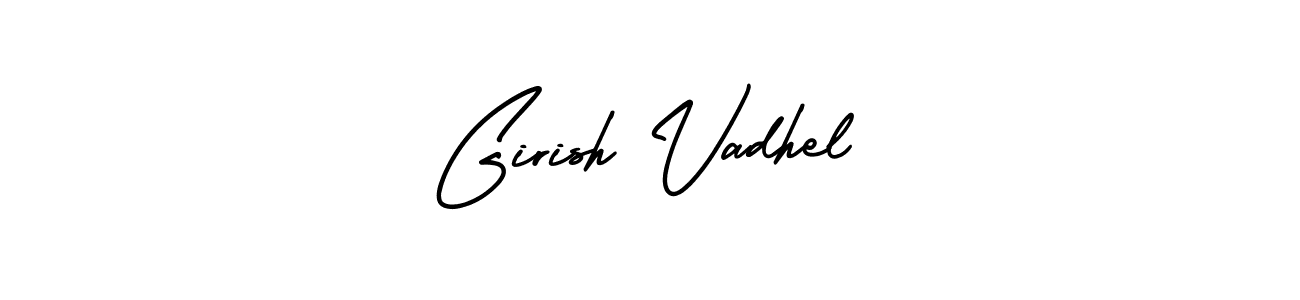 Girish Vadhel stylish signature style. Best Handwritten Sign (AmerikaSignatureDemo-Regular) for my name. Handwritten Signature Collection Ideas for my name Girish Vadhel. Girish Vadhel signature style 3 images and pictures png