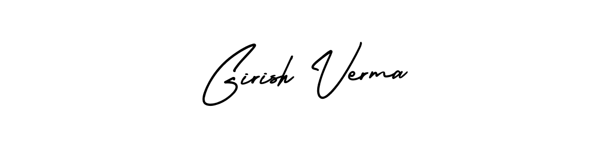 How to Draw Girish Verma signature style? AmerikaSignatureDemo-Regular is a latest design signature styles for name Girish Verma. Girish Verma signature style 3 images and pictures png