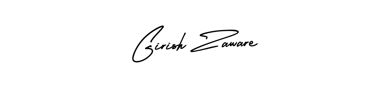 How to make Girish Zaware name signature. Use AmerikaSignatureDemo-Regular style for creating short signs online. This is the latest handwritten sign. Girish Zaware signature style 3 images and pictures png