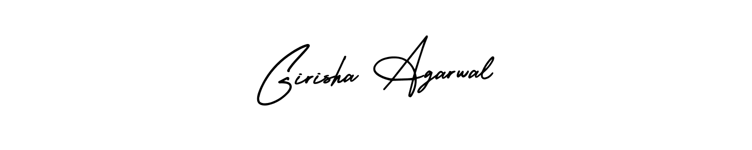 Design your own signature with our free online signature maker. With this signature software, you can create a handwritten (AmerikaSignatureDemo-Regular) signature for name Girisha Agarwal. Girisha Agarwal signature style 3 images and pictures png