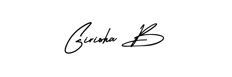 AmerikaSignatureDemo-Regular is a professional signature style that is perfect for those who want to add a touch of class to their signature. It is also a great choice for those who want to make their signature more unique. Get Girisha B name to fancy signature for free. Girisha B signature style 3 images and pictures png
