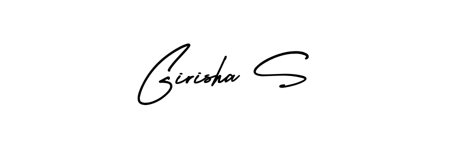 It looks lik you need a new signature style for name Girisha S. Design unique handwritten (AmerikaSignatureDemo-Regular) signature with our free signature maker in just a few clicks. Girisha S signature style 3 images and pictures png