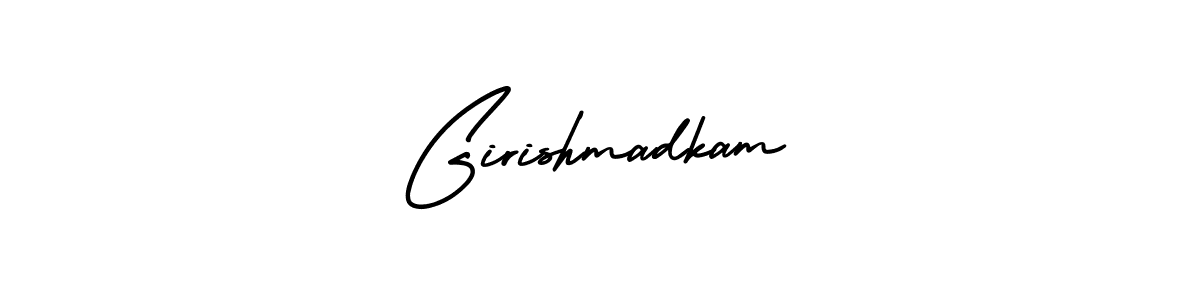 This is the best signature style for the Girishmadkam name. Also you like these signature font (AmerikaSignatureDemo-Regular). Mix name signature. Girishmadkam signature style 3 images and pictures png