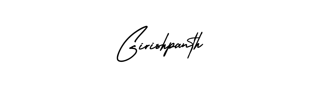 Similarly AmerikaSignatureDemo-Regular is the best handwritten signature design. Signature creator online .You can use it as an online autograph creator for name Girishpanth. Girishpanth signature style 3 images and pictures png