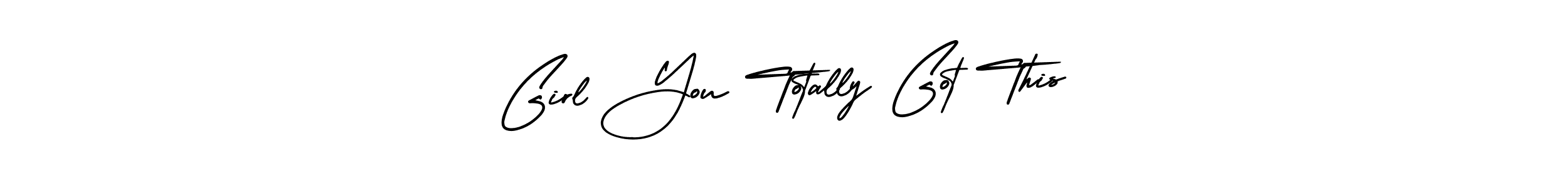 Make a beautiful signature design for name Girl You Totally Got This. With this signature (AmerikaSignatureDemo-Regular) style, you can create a handwritten signature for free. Girl You Totally Got This signature style 3 images and pictures png
