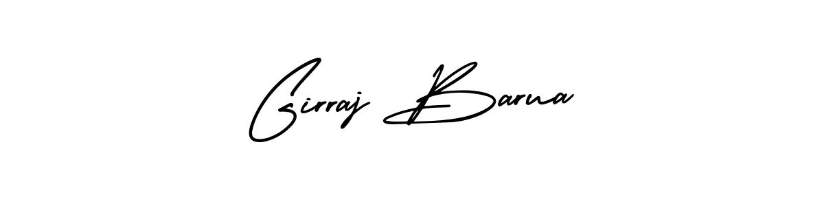 Girraj Barua stylish signature style. Best Handwritten Sign (AmerikaSignatureDemo-Regular) for my name. Handwritten Signature Collection Ideas for my name Girraj Barua. Girraj Barua signature style 3 images and pictures png