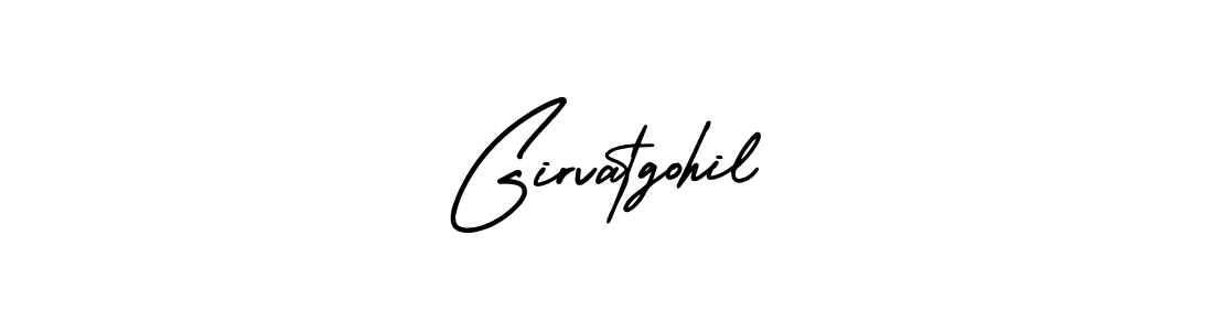 How to Draw Girvatgohil signature style? AmerikaSignatureDemo-Regular is a latest design signature styles for name Girvatgohil. Girvatgohil signature style 3 images and pictures png