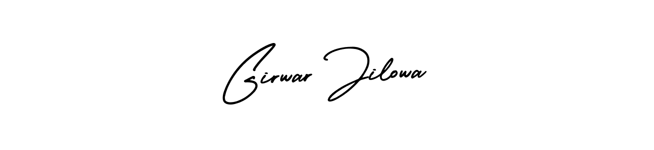 How to make Girwar Jilowa name signature. Use AmerikaSignatureDemo-Regular style for creating short signs online. This is the latest handwritten sign. Girwar Jilowa signature style 3 images and pictures png