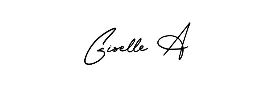 It looks lik you need a new signature style for name Giselle A. Design unique handwritten (AmerikaSignatureDemo-Regular) signature with our free signature maker in just a few clicks. Giselle A signature style 3 images and pictures png