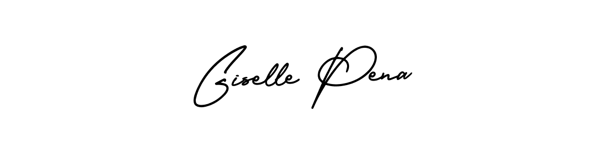 Giselle Pena stylish signature style. Best Handwritten Sign (AmerikaSignatureDemo-Regular) for my name. Handwritten Signature Collection Ideas for my name Giselle Pena. Giselle Pena signature style 3 images and pictures png
