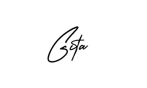 How to Draw Gita  signature style? AmerikaSignatureDemo-Regular is a latest design signature styles for name Gita . Gita  signature style 3 images and pictures png