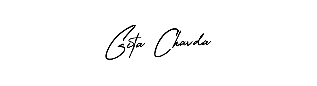 Design your own signature with our free online signature maker. With this signature software, you can create a handwritten (AmerikaSignatureDemo-Regular) signature for name Gita Chavda. Gita Chavda signature style 3 images and pictures png