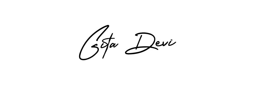 Use a signature maker to create a handwritten signature online. With this signature software, you can design (AmerikaSignatureDemo-Regular) your own signature for name Gita Devi. Gita Devi signature style 3 images and pictures png