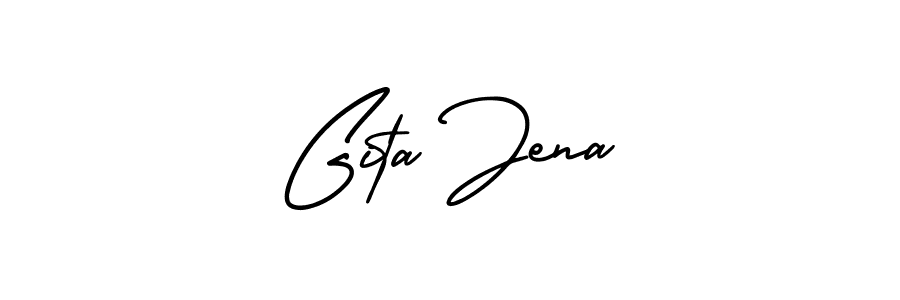 Similarly AmerikaSignatureDemo-Regular is the best handwritten signature design. Signature creator online .You can use it as an online autograph creator for name Gita Jena. Gita Jena signature style 3 images and pictures png