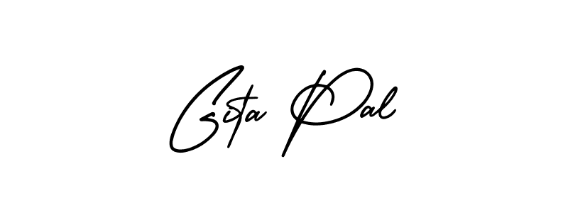 How to make Gita Pal name signature. Use AmerikaSignatureDemo-Regular style for creating short signs online. This is the latest handwritten sign. Gita Pal signature style 3 images and pictures png