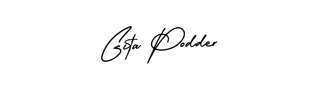 Create a beautiful signature design for name Gita Podder. With this signature (AmerikaSignatureDemo-Regular) fonts, you can make a handwritten signature for free. Gita Podder signature style 3 images and pictures png