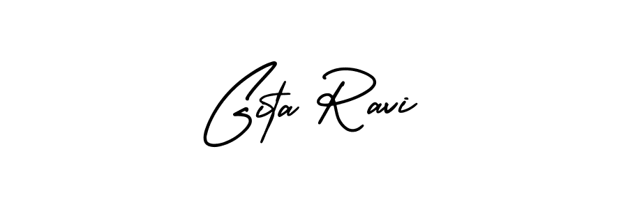 AmerikaSignatureDemo-Regular is a professional signature style that is perfect for those who want to add a touch of class to their signature. It is also a great choice for those who want to make their signature more unique. Get Gita Ravi name to fancy signature for free. Gita Ravi signature style 3 images and pictures png