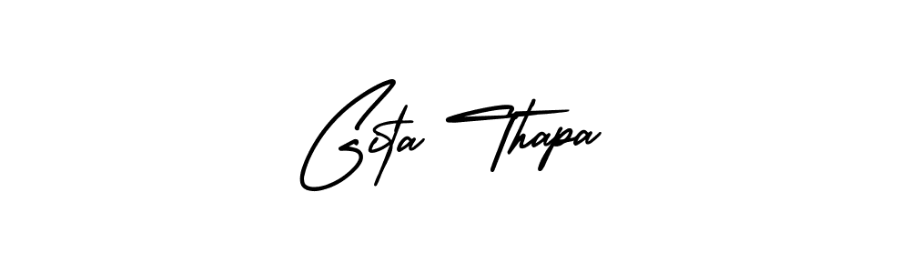 Also we have Gita Thapa name is the best signature style. Create professional handwritten signature collection using AmerikaSignatureDemo-Regular autograph style. Gita Thapa signature style 3 images and pictures png