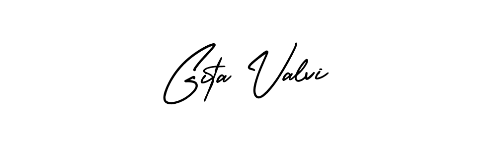 Also we have Gita Valvi name is the best signature style. Create professional handwritten signature collection using AmerikaSignatureDemo-Regular autograph style. Gita Valvi signature style 3 images and pictures png