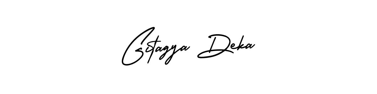Gitagya Deka stylish signature style. Best Handwritten Sign (AmerikaSignatureDemo-Regular) for my name. Handwritten Signature Collection Ideas for my name Gitagya Deka. Gitagya Deka signature style 3 images and pictures png