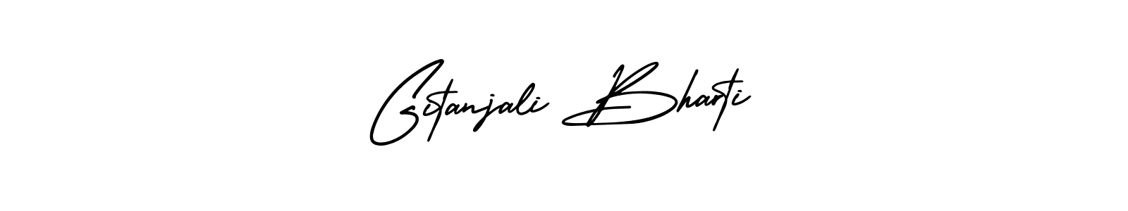 AmerikaSignatureDemo-Regular is a professional signature style that is perfect for those who want to add a touch of class to their signature. It is also a great choice for those who want to make their signature more unique. Get Gitanjali Bharti name to fancy signature for free. Gitanjali Bharti signature style 3 images and pictures png