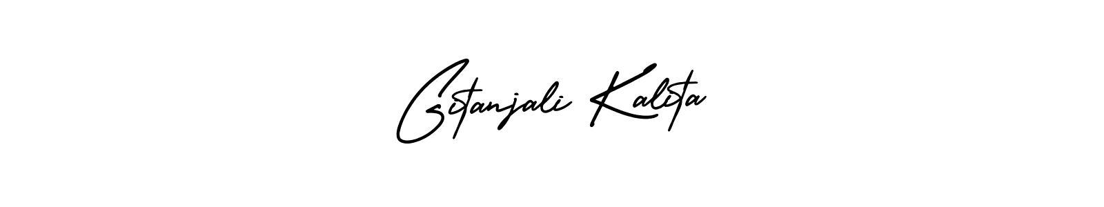How to make Gitanjali Kalita name signature. Use AmerikaSignatureDemo-Regular style for creating short signs online. This is the latest handwritten sign. Gitanjali Kalita signature style 3 images and pictures png