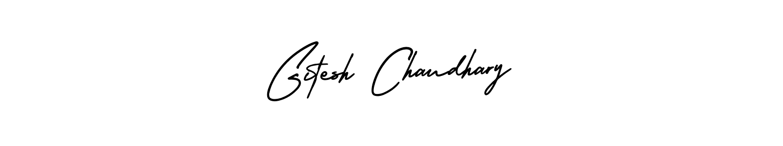 Make a beautiful signature design for name Gitesh Chaudhary. With this signature (AmerikaSignatureDemo-Regular) style, you can create a handwritten signature for free. Gitesh Chaudhary signature style 3 images and pictures png